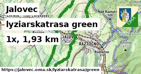 Jalovec Lyžiarske trasy zelená 