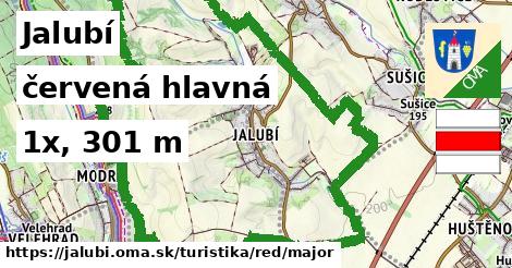 Jalubí Turistické trasy červená hlavná
