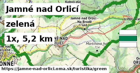 Jamné nad Orlicí Turistické trasy zelená 