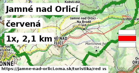 Jamné nad Orlicí Turistické trasy červená 