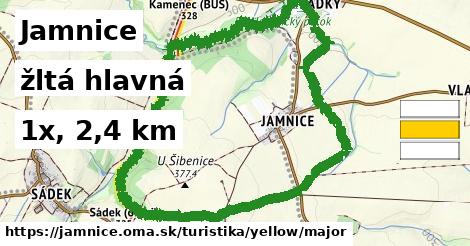 Jamnice Turistické trasy žltá hlavná