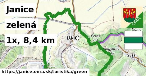 Janice Turistické trasy zelená 