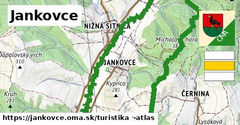 Jankovce Turistické trasy  