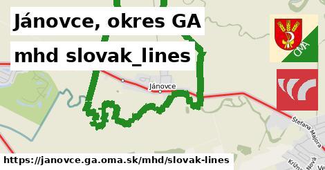 Jánovce, okres GA Doprava slovak-lines 