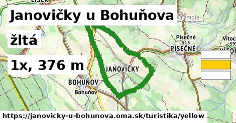 Janovičky u Bohuňova Turistické trasy žltá 