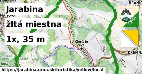 Jarabina Turistické trasy žltá miestna