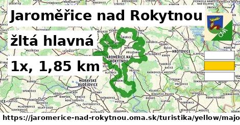 Jaroměřice nad Rokytnou Turistické trasy žltá hlavná