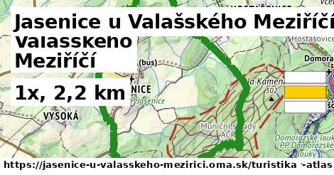 Jasenice u Valašského Meziříčí Turistické trasy  