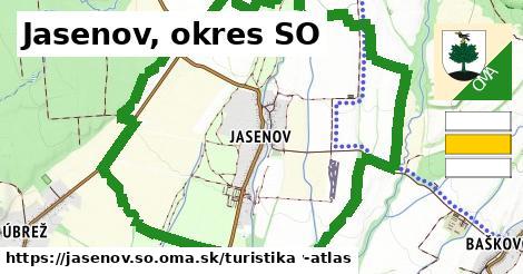 Jasenov, okres SO Turistické trasy  