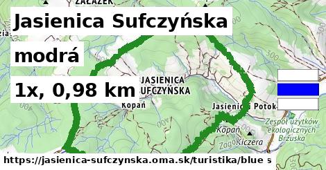 Jasienica Sufczyńska Turistické trasy modrá 