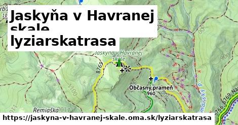 Jaskyňa v Havranej skale Lyžiarske trasy  