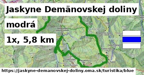 Jaskyne Demänovskej doliny Turistické trasy modrá 