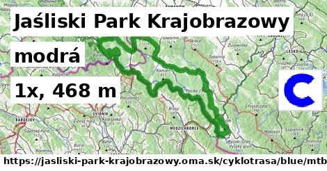 Jaśliski Park Krajobrazowy Cyklotrasy modrá mtb