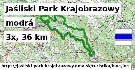 Jaśliski Park Krajobrazowy Turistické trasy modrá iná