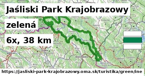 Jaśliski Park Krajobrazowy Turistické trasy zelená iná