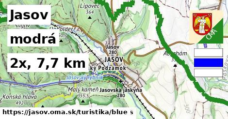 Jasov Turistické trasy modrá 