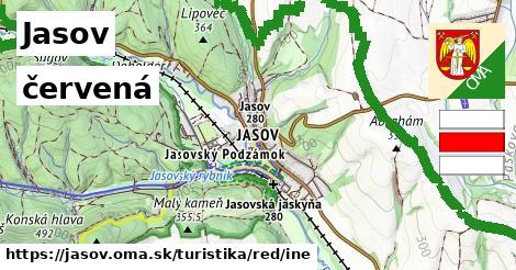 Jasov Turistické trasy červená iná