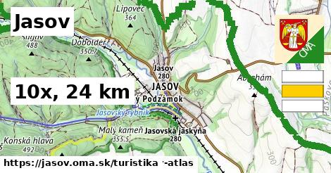 Jasov Turistické trasy  