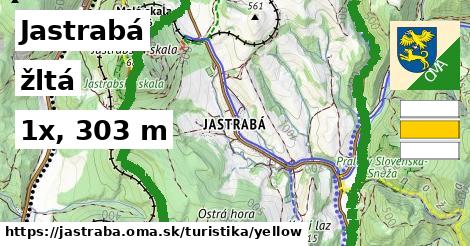 Jastrabá Turistické trasy žltá 