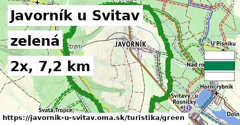 Javorník u Svitav Turistické trasy zelená 