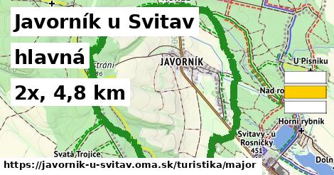 Javorník u Svitav Turistické trasy hlavná 