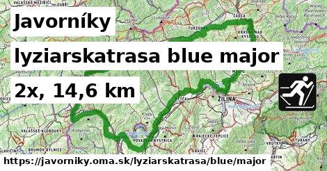 Javorníky Lyžiarske trasy modrá hlavná