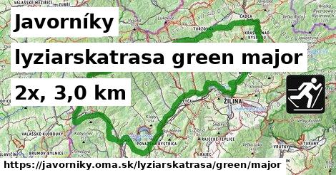 Javorníky Lyžiarske trasy zelená hlavná