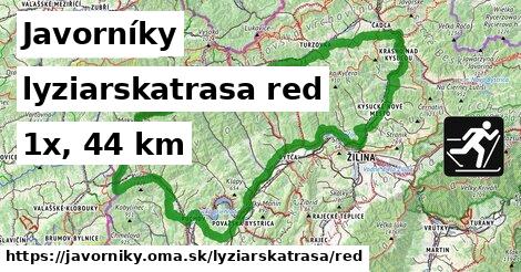 Javorníky Lyžiarske trasy červená 