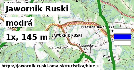 Jawornik Ruski Turistické trasy modrá 