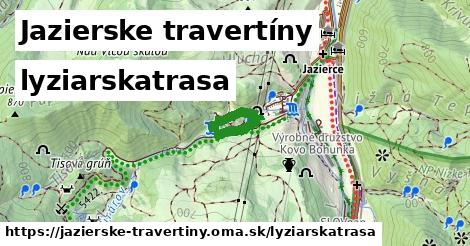 Jazierske travertíny Lyžiarske trasy  