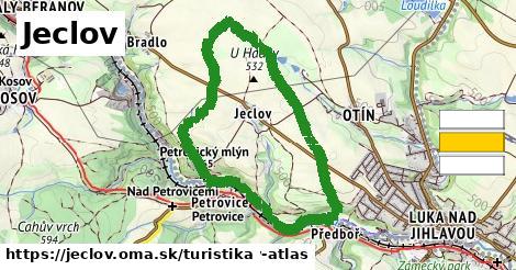 Jeclov Turistické trasy  