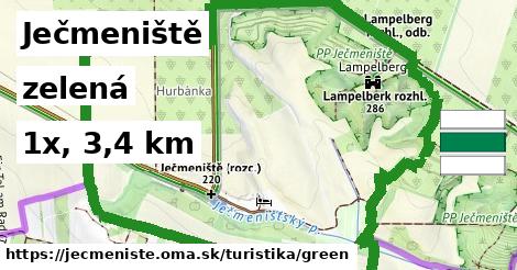 Ječmeniště Turistické trasy zelená 