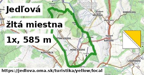 Jedľová Turistické trasy žltá miestna