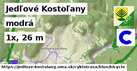 Jedľové Kostoľany Cyklotrasy modrá bicycle