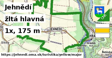 Jehnědí Turistické trasy žltá hlavná