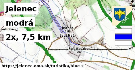 Jelenec Turistické trasy modrá 