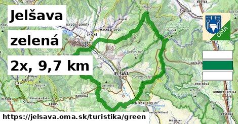 Jelšava Turistické trasy zelená 