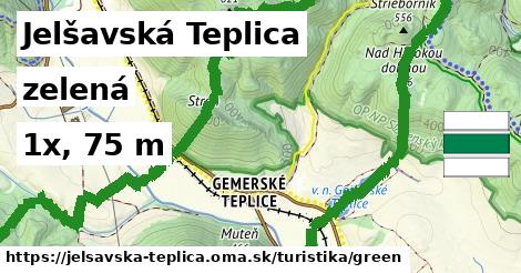 Jelšavská Teplica Turistické trasy zelená 