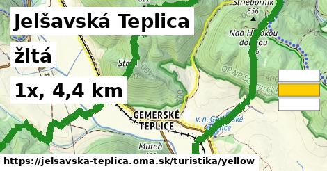 Jelšavská Teplica Turistické trasy žltá 