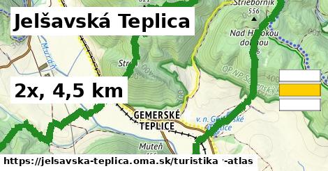 Jelšavská Teplica Turistické trasy  