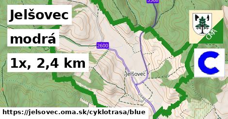 Jelšovec Cyklotrasy modrá 