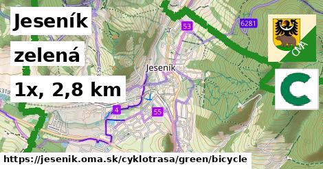 Jeseník Cyklotrasy zelená bicycle
