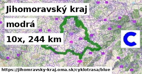 Jihomoravský kraj Cyklotrasy modrá 