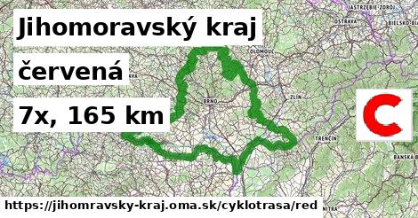 Jihomoravský kraj Cyklotrasy červená 