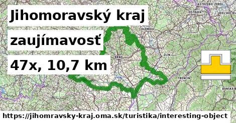 Jihomoravský kraj Turistické trasy zaujímavosť 