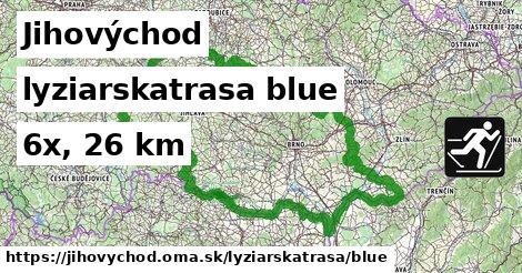 Jihovýchod Lyžiarske trasy modrá 