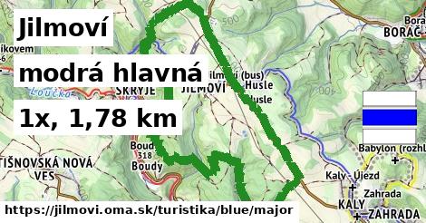 Jilmoví Turistické trasy modrá hlavná