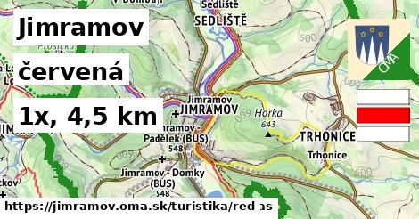 Jimramov Turistické trasy červená 