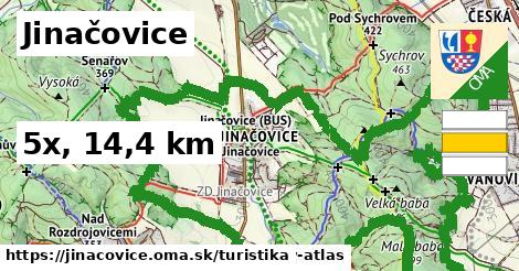 Jinačovice Turistické trasy  