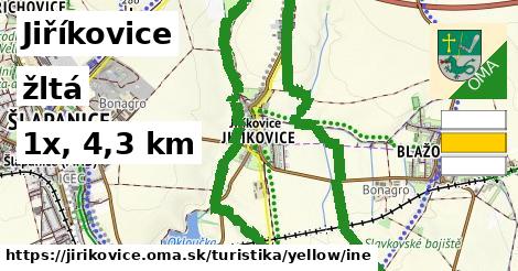 Jiříkovice Turistické trasy žltá iná